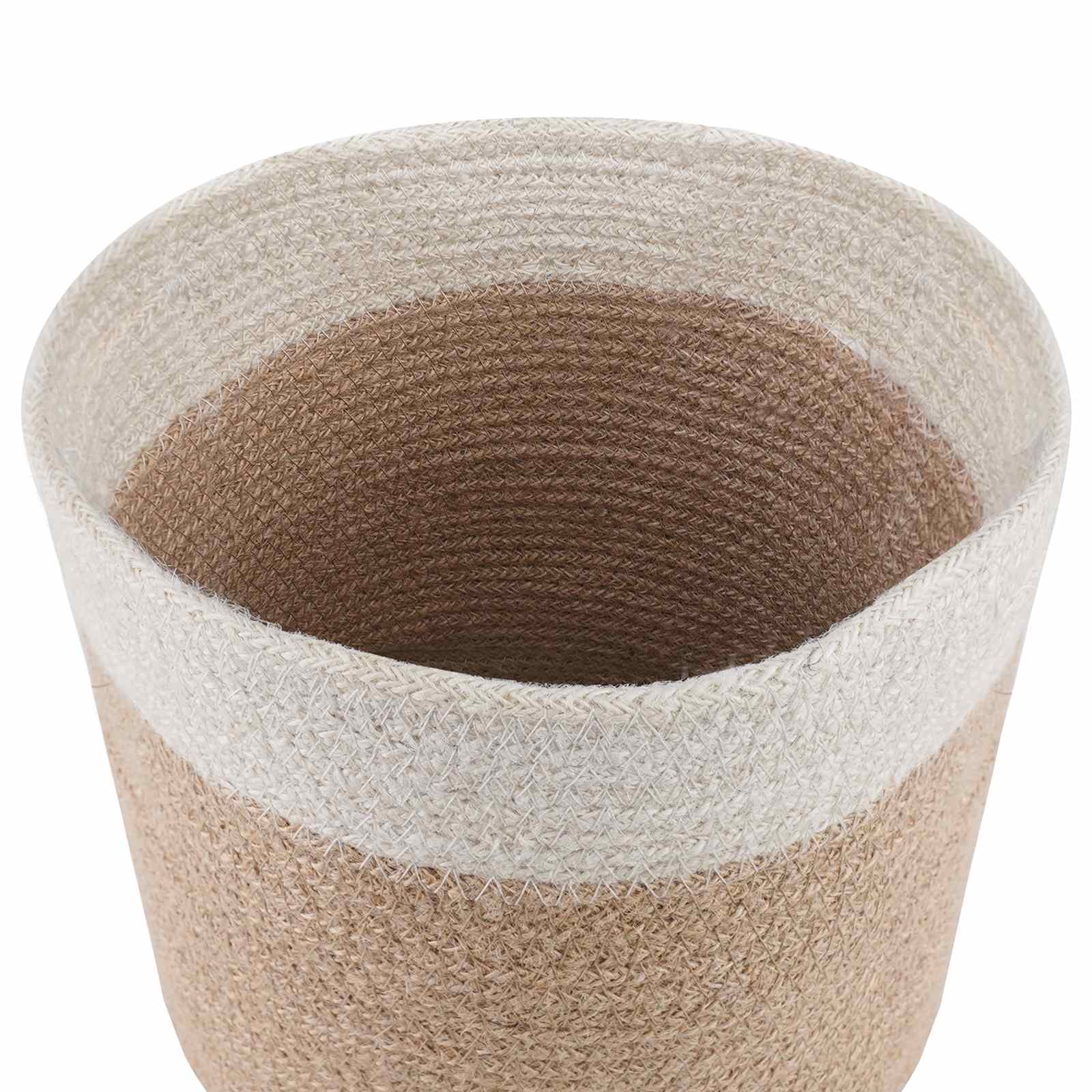 Vazonų rinkinys 2 vnt. Natūrali ir Balta Ø 21 x 21 cm Vazonų rinkinys 2 vnt. Natūrali ir Balta Ø 21 x 21 cm - Image 4