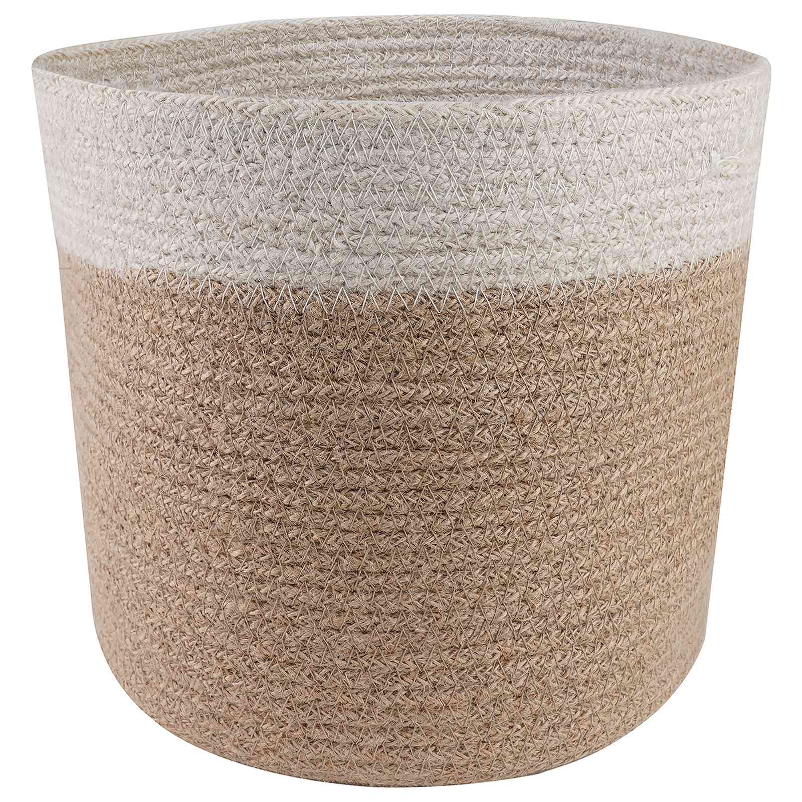 Vazonų rinkinys 2 vnt. Natūrali ir Balta Ø 21 x 21 cm Vazonų rinkinys 2 vnt. Natūrali ir Balta Ø 21 x 21 cm - Image 3