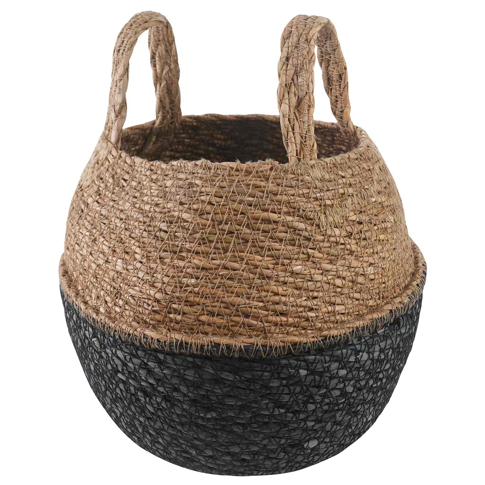 Vazonas su rankenomis Juoda Ø 22 x 20 cm 100% Jūros žolė Vazonas su rankenomis Juoda Ø 22 x 20 cm 100% Jūros žolė - Image 2