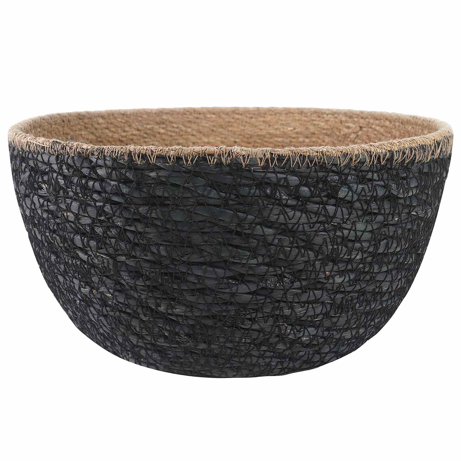 Vazonas su rankenomis 2 vnt. Juoda Ø 22 x 20 cm 100% Jūros žolė Vazonas su rankenomis 2 vnt. Juoda Ø 22 x 20 cm 100% Jūros žolė - Image 3