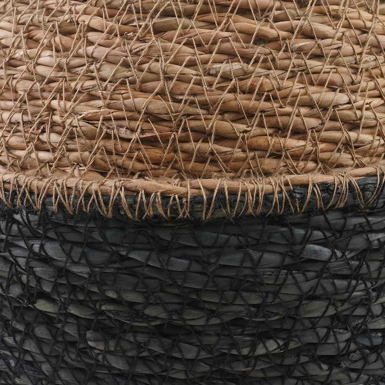 Vazonas su rankenomis 2 vnt. Juoda Ø 22 x 20 cm 100% Jūros žolė Vazonas su rankenomis 2 vnt. Juoda Ø 22 x 20 cm 100% Jūros žolė - Image 5