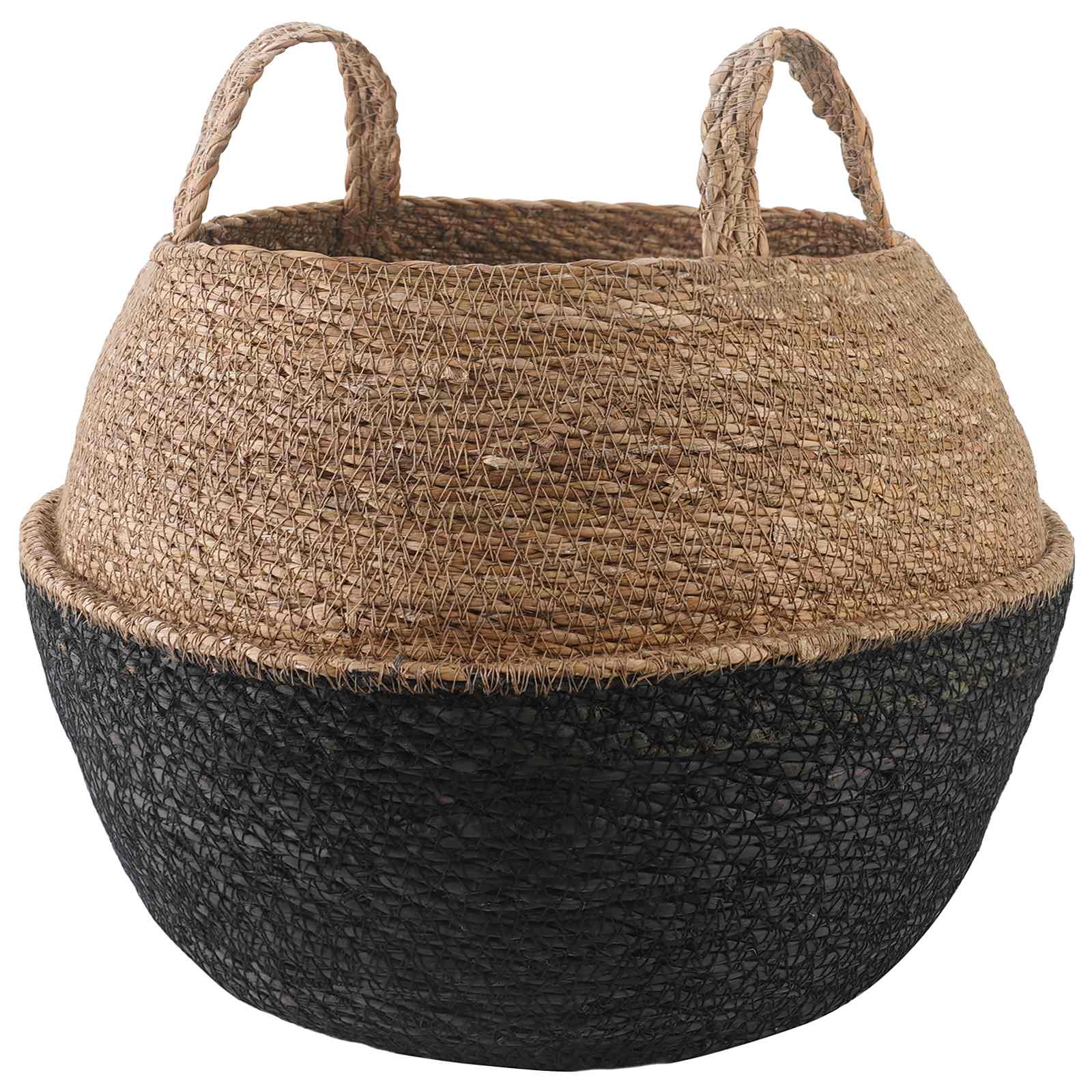 Vazonas su rankenomis Juoda Ø 45 x 36 cm 100% Jūros žolė Vazonas su rankenomis Juoda Ø 45 x 36 cm 100% Jūros žolė - Image 2