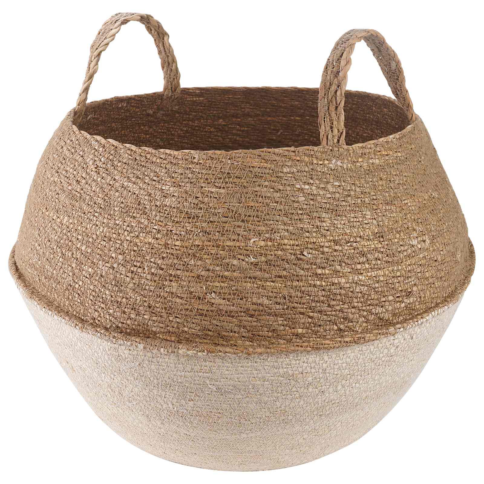 Vazonas su rankenomis Balta Ø 45 x 36 cm 100% Jūros žolė Vazonas su rankenomis Balta Ø 45 x 36 cm 100% Jūros žolė - Image 2