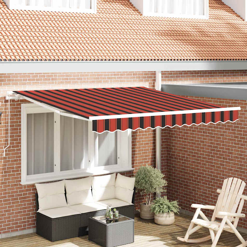Ištraukiama markizė Oranžinė ir ruda 350 x 250 cm Ištraukiama markizė Oranžinė ir ruda 350 x 250 cm - Image 2