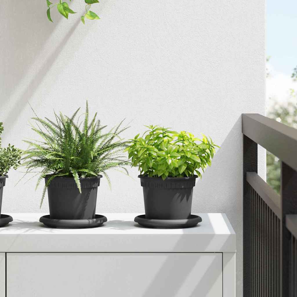 Apvalus gėlių vazonas 24 vnt. Juoda Ø 12,5 x 10 cm Plastmasė Apvalus gėlių vazonas 24 vnt. Juoda Ø 12,5 x 10 cm Plastmasė - Image 2