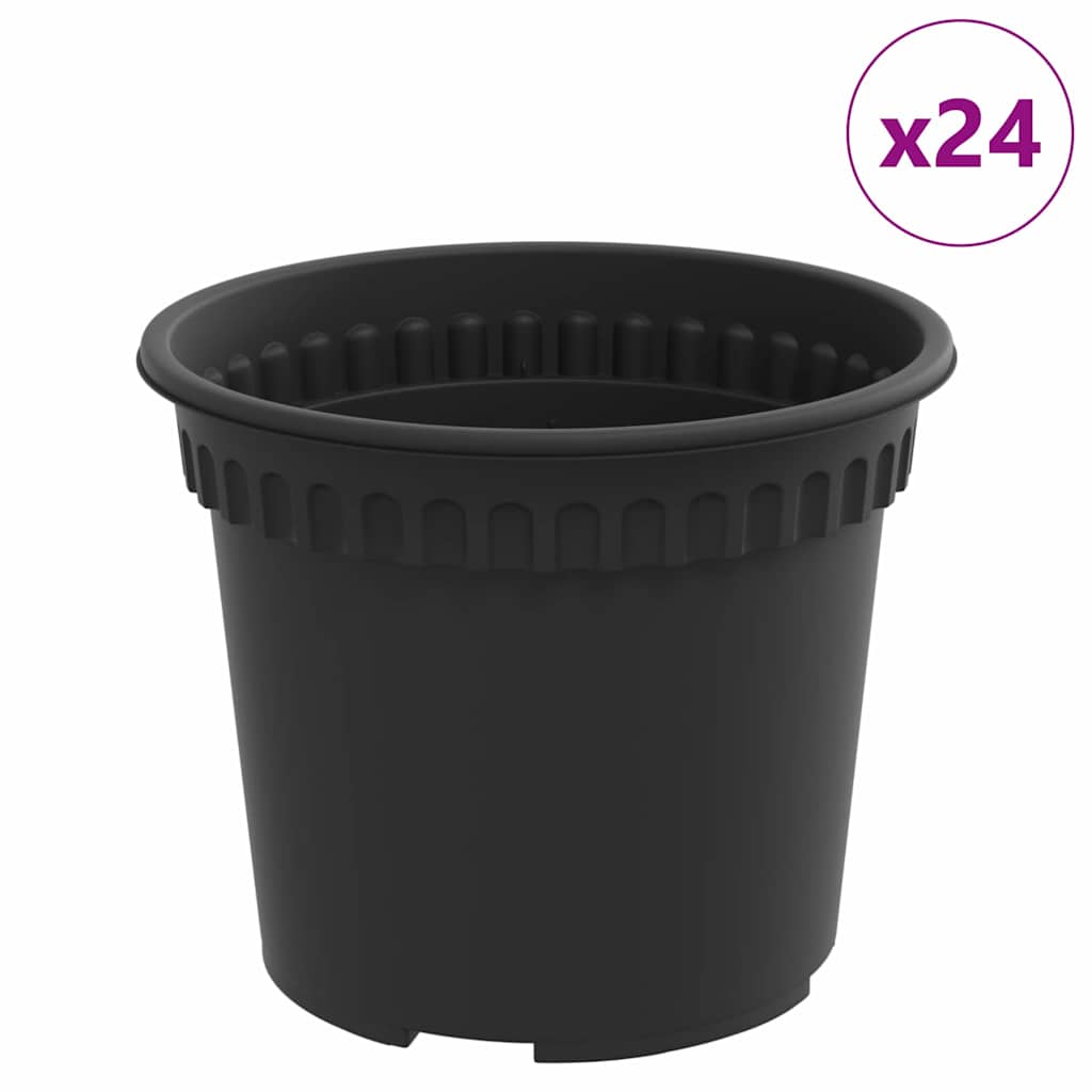 Apvalus gėlių vazonas 24 vnt. Juoda Ø 12,5 x 10 cm Plastmasė Apvalus gėlių vazonas 24 vnt. Juoda Ø 12,5 x 10 cm Plastmasė - Image 3