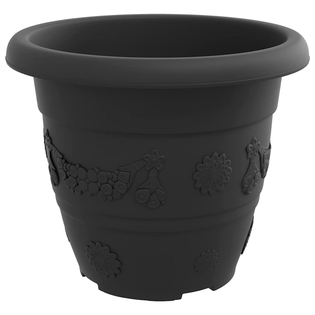 Apvalus gėlių vazonas 6 vnt. Juoda Ø 26 x 21.5 cm Plastmasė Apvalus gėlių vazonas 6 vnt. Juoda Ø 26 x 21.5 cm Plastmasė - Image 6