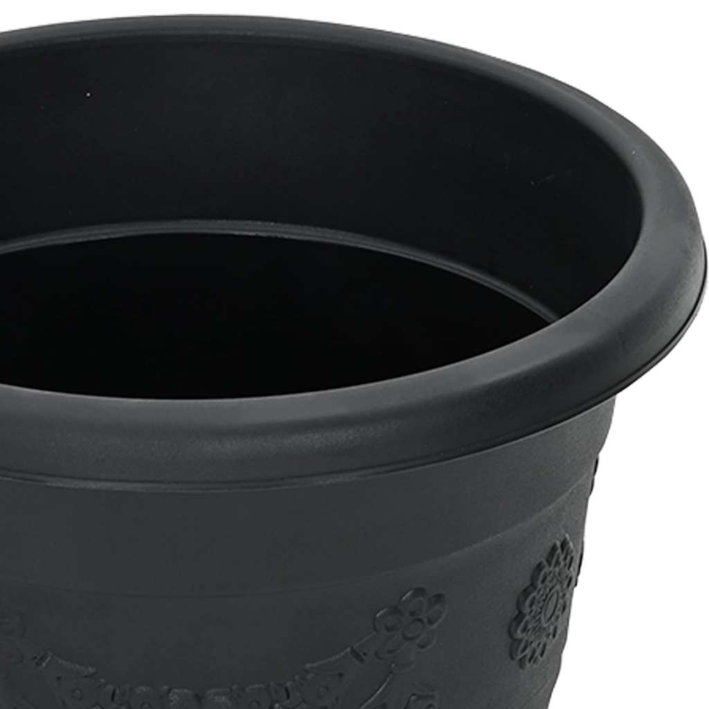 Apvalus gėlių vazonas 6 vnt. Juoda Ø 30 x 25 cm Plastmasė Apvalus gėlių vazonas 6 vnt. Juoda Ø 30 x 25 cm Plastmasė - Image 8