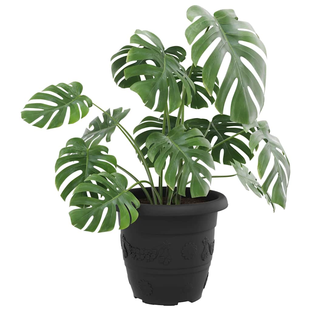 Apvalus gėlių vazonas 6 vnt. Juoda Ø 30 x 25 cm Plastmasė Apvalus gėlių vazonas 6 vnt. Juoda Ø 30 x 25 cm Plastmasė - Image 4