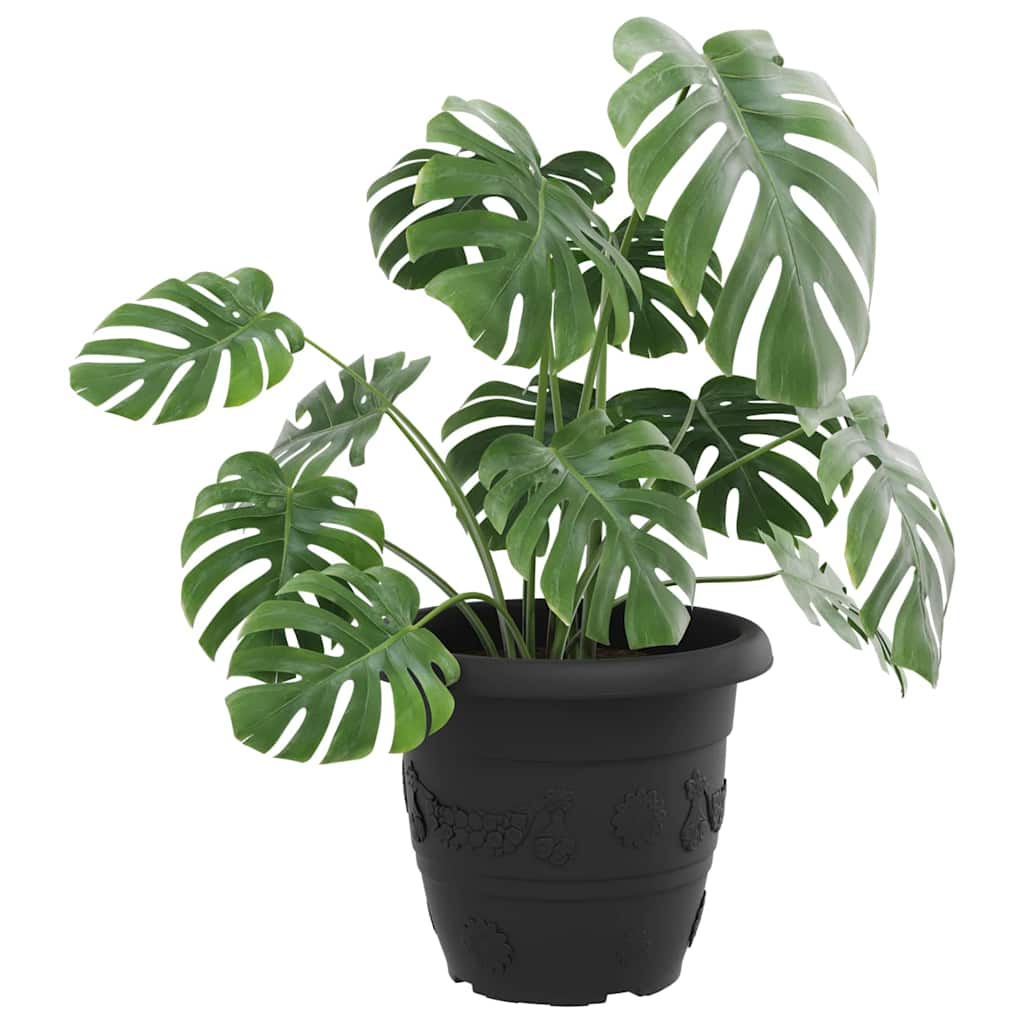 Apvalus gėlių vazonas 6 vnt. Juoda Ø 34 x 28 cm Plastmasė Apvalus gėlių vazonas 6 vnt. Juoda Ø 34 x 28 cm Plastmasė - Image 4