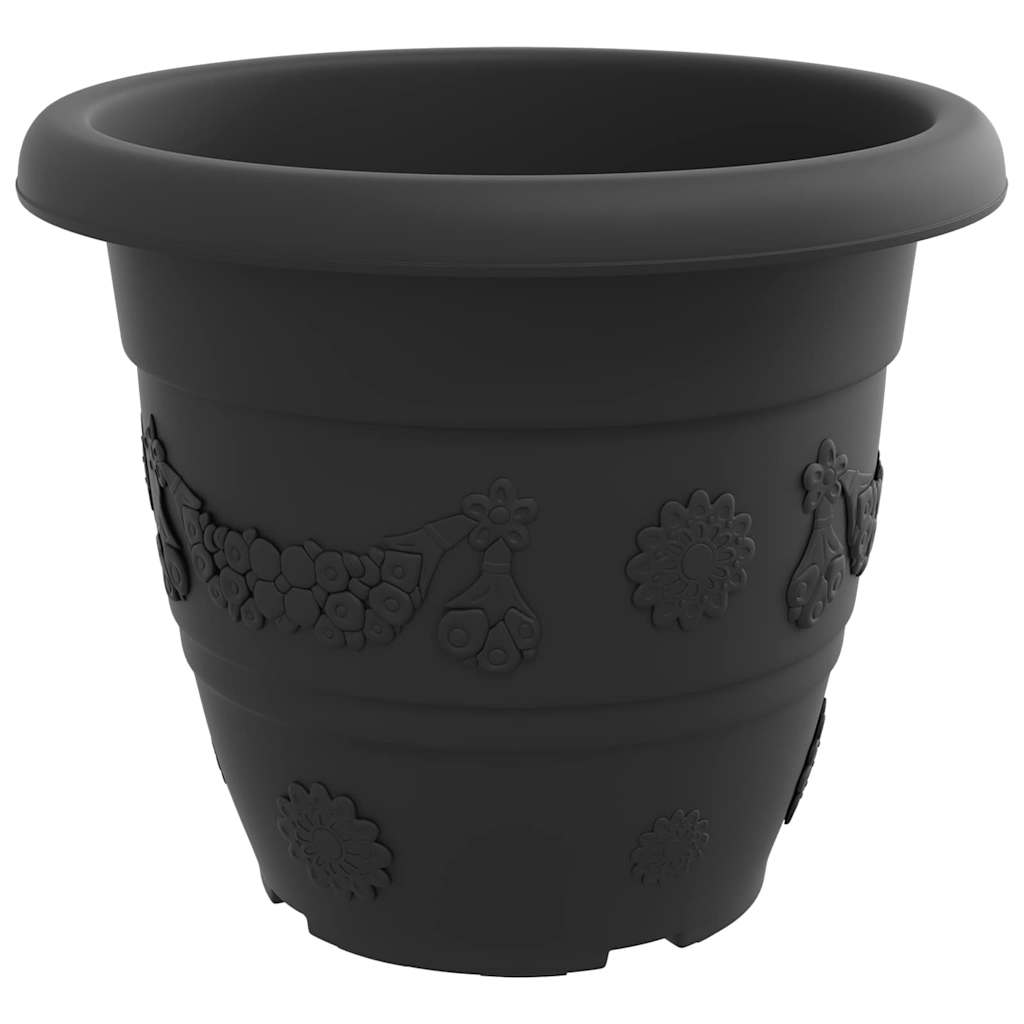 Apvalus gėlių vazonas 24 vnt. Juoda Ø 39 x 32 cm Plastmasė Apvalus gėlių vazonas 24 vnt. Juoda Ø 39 x 32 cm Plastmasė - Image 6