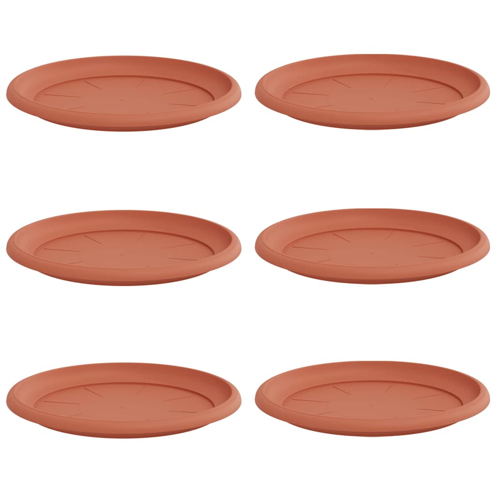 Apvalus gėlių padėklas 6 vnt. Raudona plyta Ø 27 x 2,5 cm Apvalus gėlių padėklas 6 vnt. Raudona plyta Ø 27 x 2,5 cm - Image 3