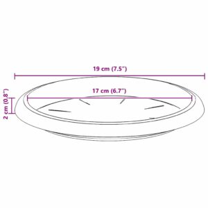 Apvalus gėlių padėklas 6 vnt. Juoda Ø 19 x 2 cm Plastmasė