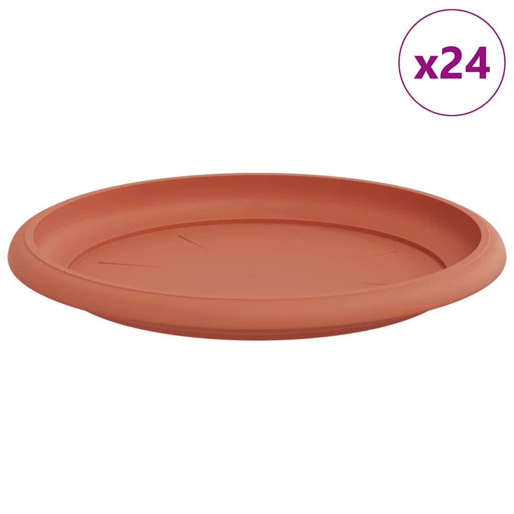 Apvalus gėlių padėklas 24 vnt. Raudona plyta Ø 19 x 2 cm Apvalus gėlių padėklas 24 vnt. Raudona plyta Ø 19 x 2 cm - Image 3