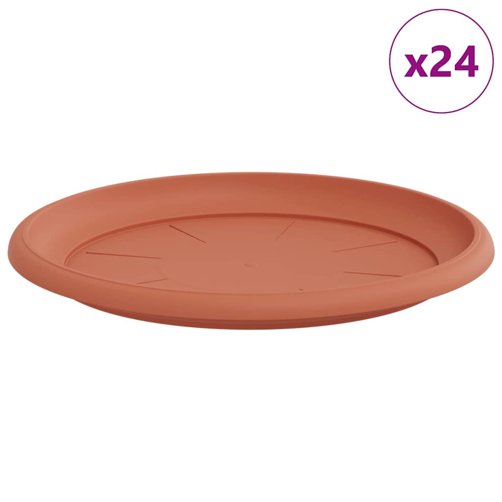 Apvalus gėlių padėklas 24 vnt. Raudona plyta Ø 27 x 2,5 cm Apvalus gėlių padėklas 24 vnt. Raudona plyta Ø 27 x 2,5 cm - Image 3
