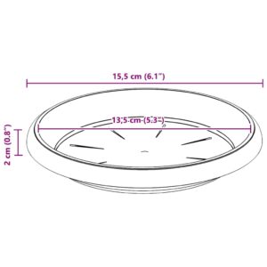 Apvalus gėlių padėklas 24 vnt. Juoda Ø 15,5 x 2 cm Plastmasė