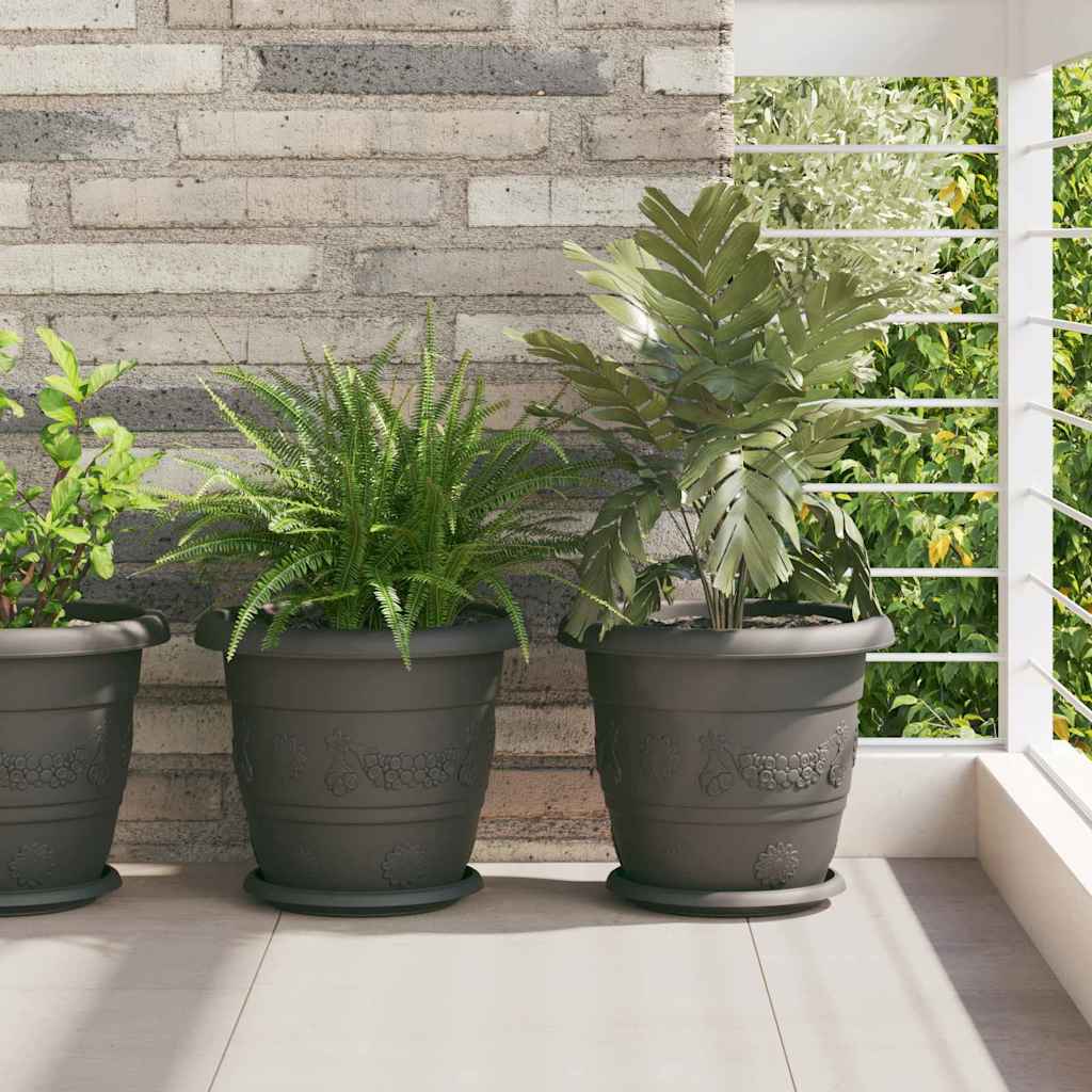 Apvalus gėlių padėklas 24 vnt. Juoda Ø 21,5 x 2,5 cm Plastmasė Apvalus gėlių padėklas 24 vnt. Juoda Ø 21,5 x 2,5 cm Plastmasė - Image 2