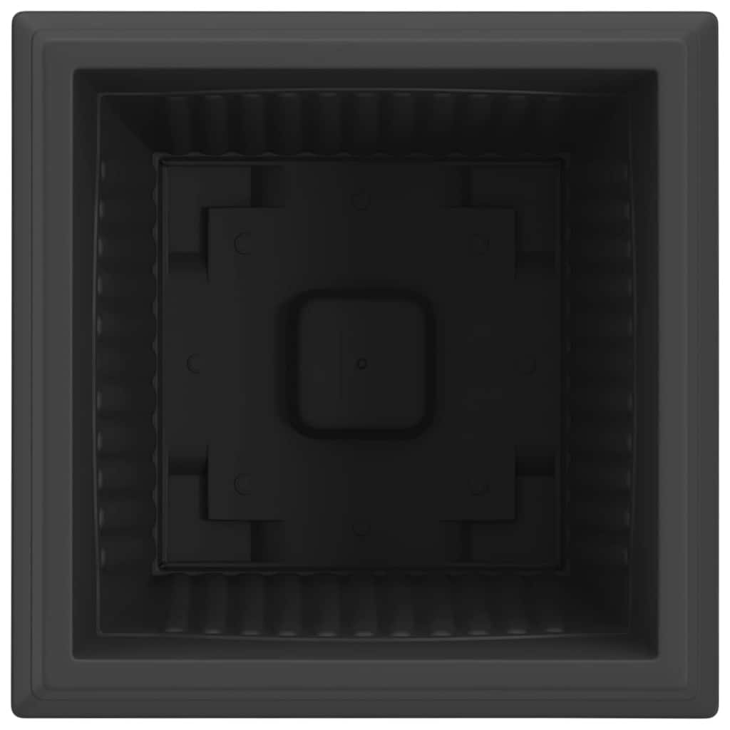 Kvadratinis gėlių vazonas 24 vnt. Juoda 43 x 43 x 33,5 cm Kvadratinis gėlių vazonas 24 vnt. Juoda 43 x 43 x 33,5 cm - Image 8