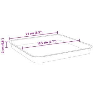 Kvadratinis gėlių padėklas 6 vnt. Raudona plyta 21 x 21 x 2 cm