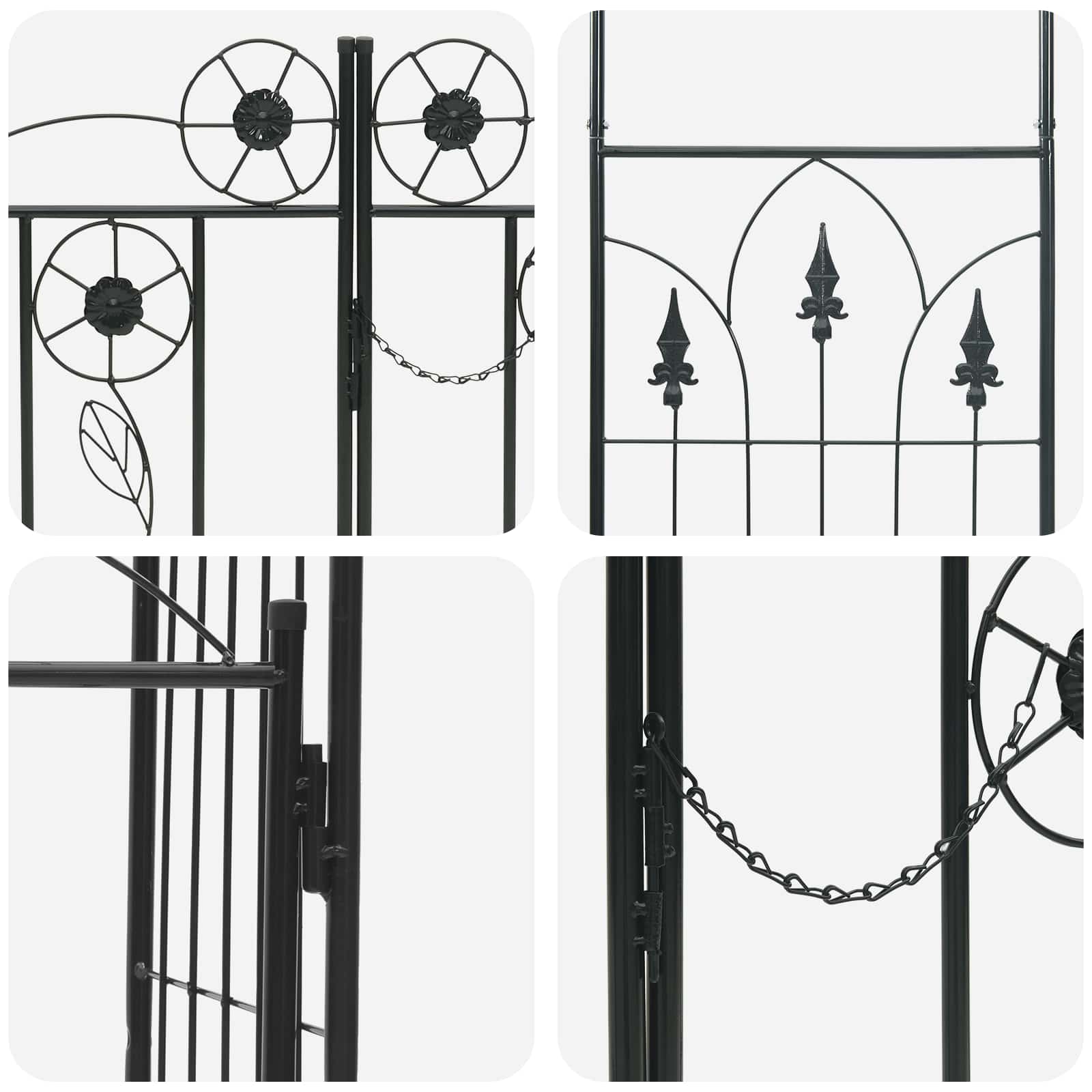 Sodo arka Juoda 102 x 50 x 218 cm Plienas Sodo arka Juoda 102 x 50 x 218 cm Plienas - Image 10