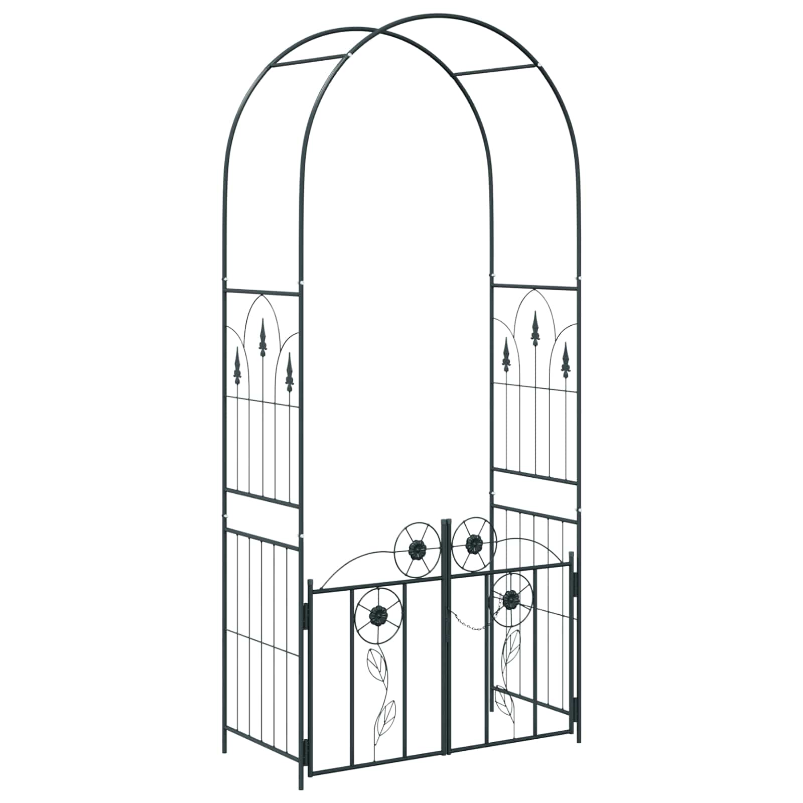 Sodo arka Juoda 102 x 50 x 218 cm Plienas Sodo arka Juoda 102 x 50 x 218 cm Plienas - Image 3