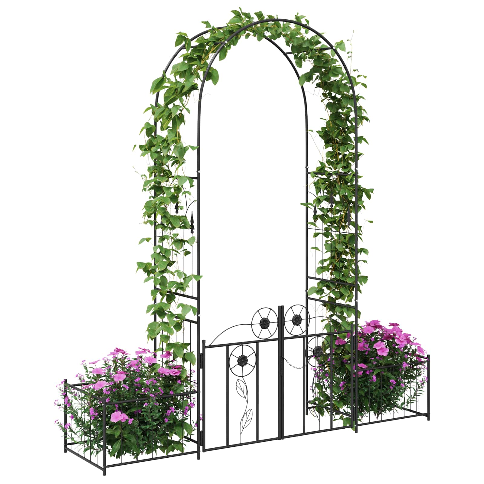 Sodo arka Juoda 203 x 50 x 218 cm Plienas Sodo arka Juoda 203 x 50 x 218 cm Plienas - Image 4