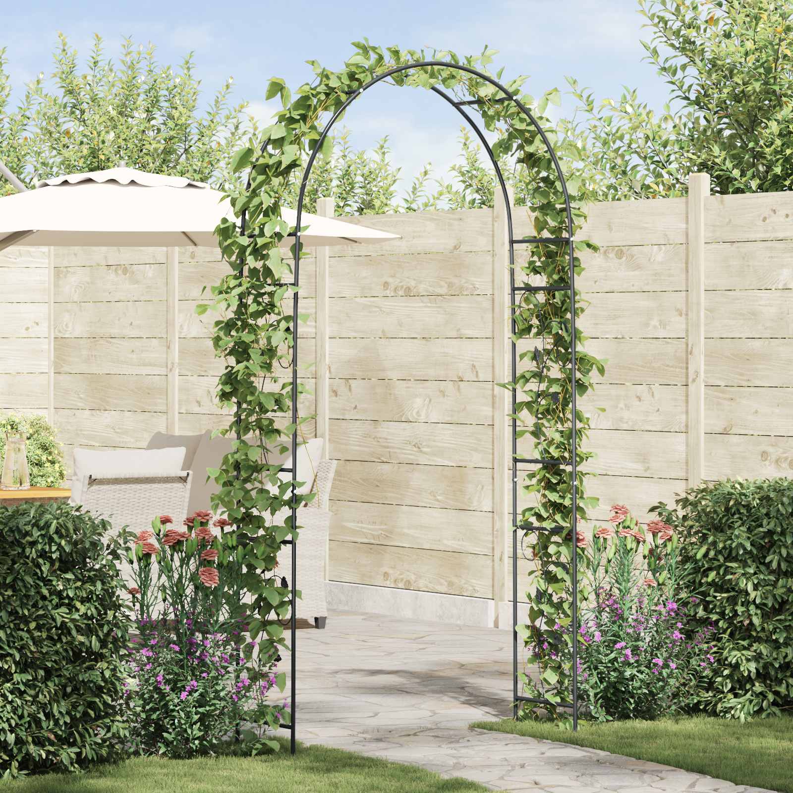 Sodo arka Juoda 115 x 37 x 231 cm Sodo arka Juoda 115 x 37 x 231 cm - Image 2