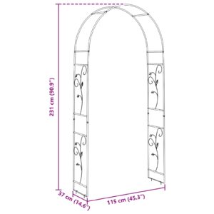 Sodo arka Juoda 115 x 37 x 231 cm