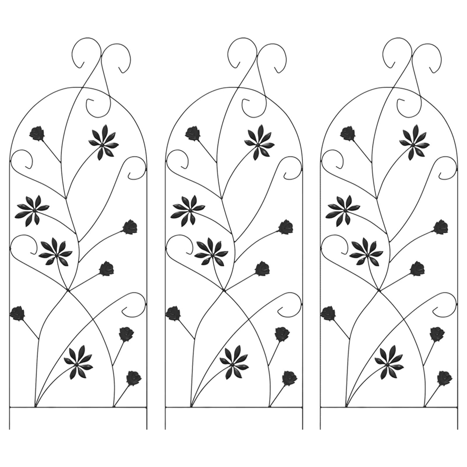 Sodo tvora 3 vnt. Juoda 112 x 39,5 cm Plienas Sodo tvora 3 vnt. Juoda 112 x 39,5 cm Plienas - Image 3