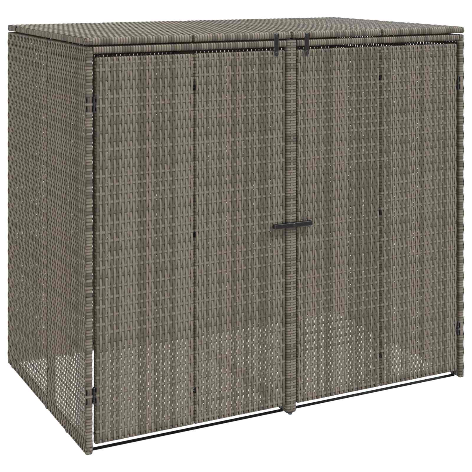 Šiukšlių dėžė 2 vnt. Pilka 130 x 80 x 115 cm Polietilenas Šiukšlių dėžė 2 vnt. Pilka 130 x 80 x 115 cm Polietilenas - Image 3