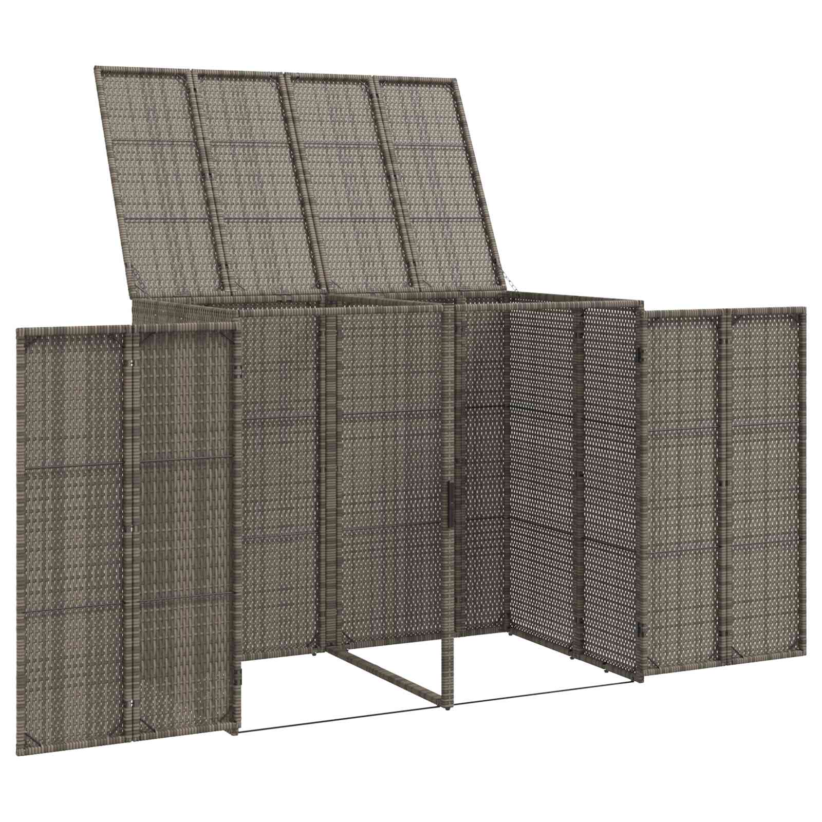 Šiukšlių dėžė 2 vnt. Pilka 130 x 80 x 115 cm Polietilenas Šiukšlių dėžė 2 vnt. Pilka 130 x 80 x 115 cm Polietilenas - Image 5