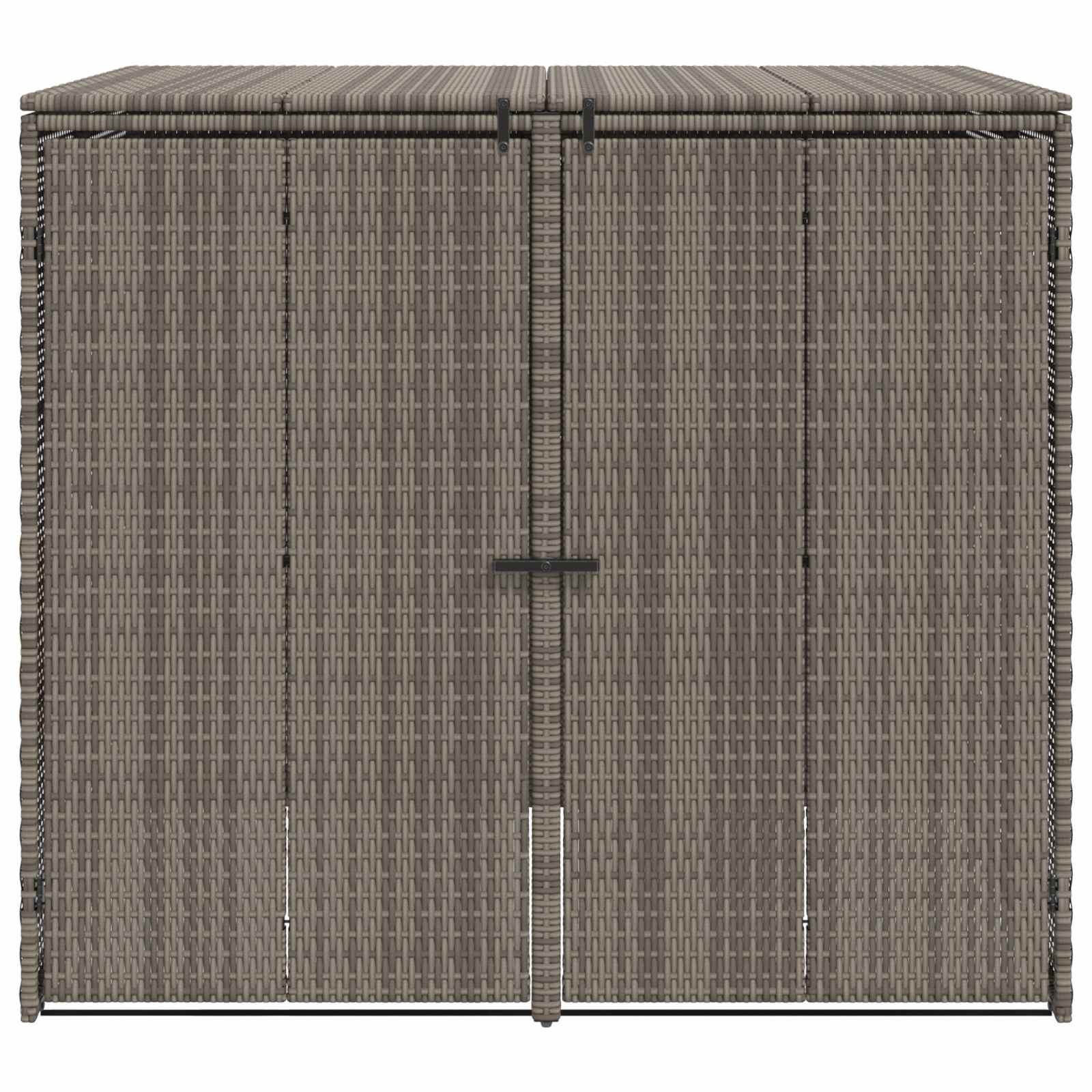 Šiukšlių dėžė 2 vnt. Pilka 130 x 80 x 115 cm Polietilenas Šiukšlių dėžė 2 vnt. Pilka 130 x 80 x 115 cm Polietilenas - Image 6