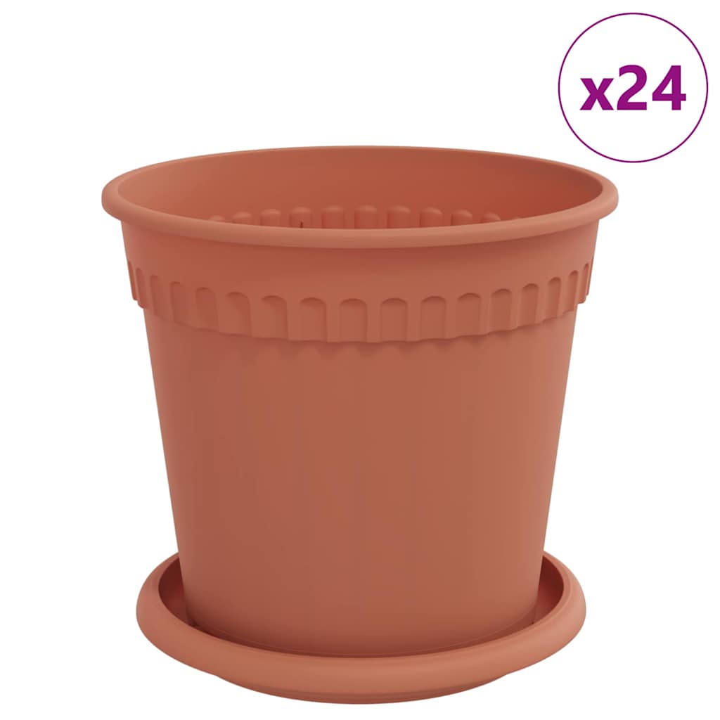 Augalų vazonai 24 vnt. Raudona plyta Plastmasė Augalų vazonai 24 vnt. Raudona plyta Plastmasė - Image 3