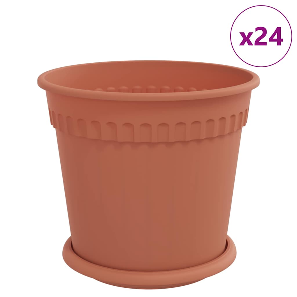 Augalų vazonai 24 vnt. Raudona plyta Plastmasė Augalų vazonai 24 vnt. Raudona plyta Plastmasė - Image 3