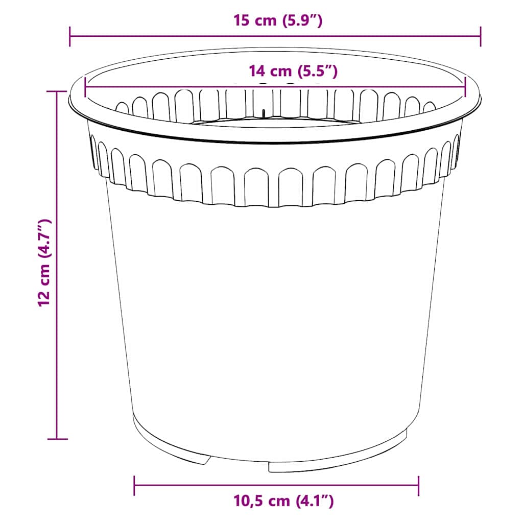 Augalų vazonai 24 vnt. Juoda Plastmasė Augalų vazonai 24 vnt. Juoda Plastmasė - Image 12