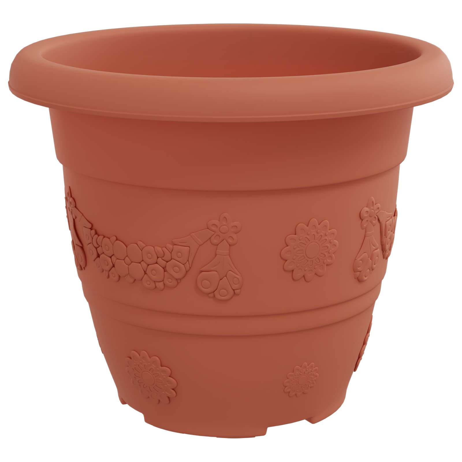 Augalų vazonai 6 vnt. Raudona plyta Ø 22 x 18 cm Plastmasė Augalų vazonai 6 vnt. Raudona plyta Ø 22 x 18 cm Plastmasė - Image 7