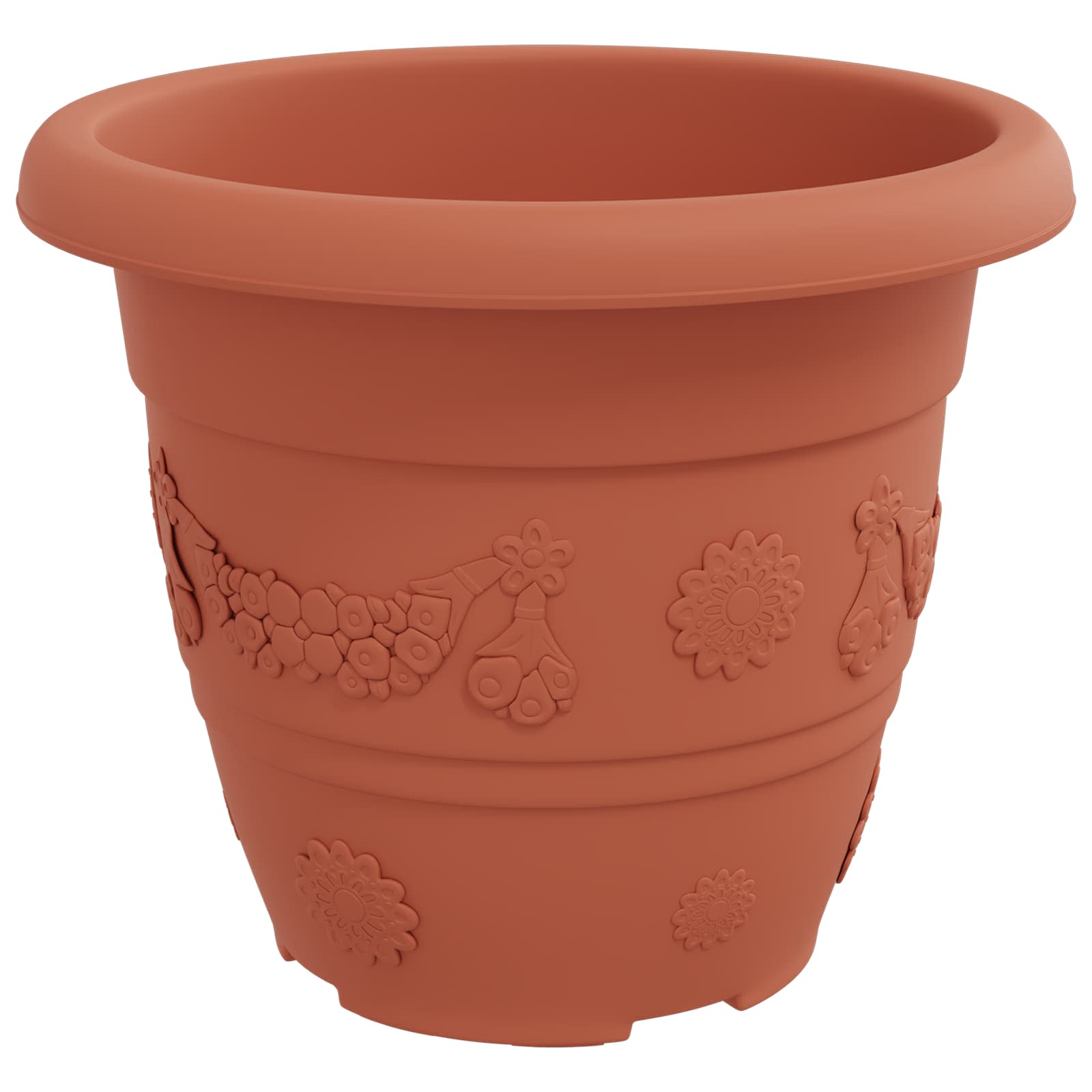Augalų vazonai 6 vnt. Raudona plyta Ø 26 x 21.5 cm Plastmasė Augalų vazonai 6 vnt. Raudona plyta Ø 26 x 21.5 cm Plastmasė - Image 7