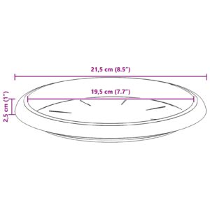 Augalų vazonai 6 vnt. Raudona plyta Ø 30 x 25 cm Plastmasė