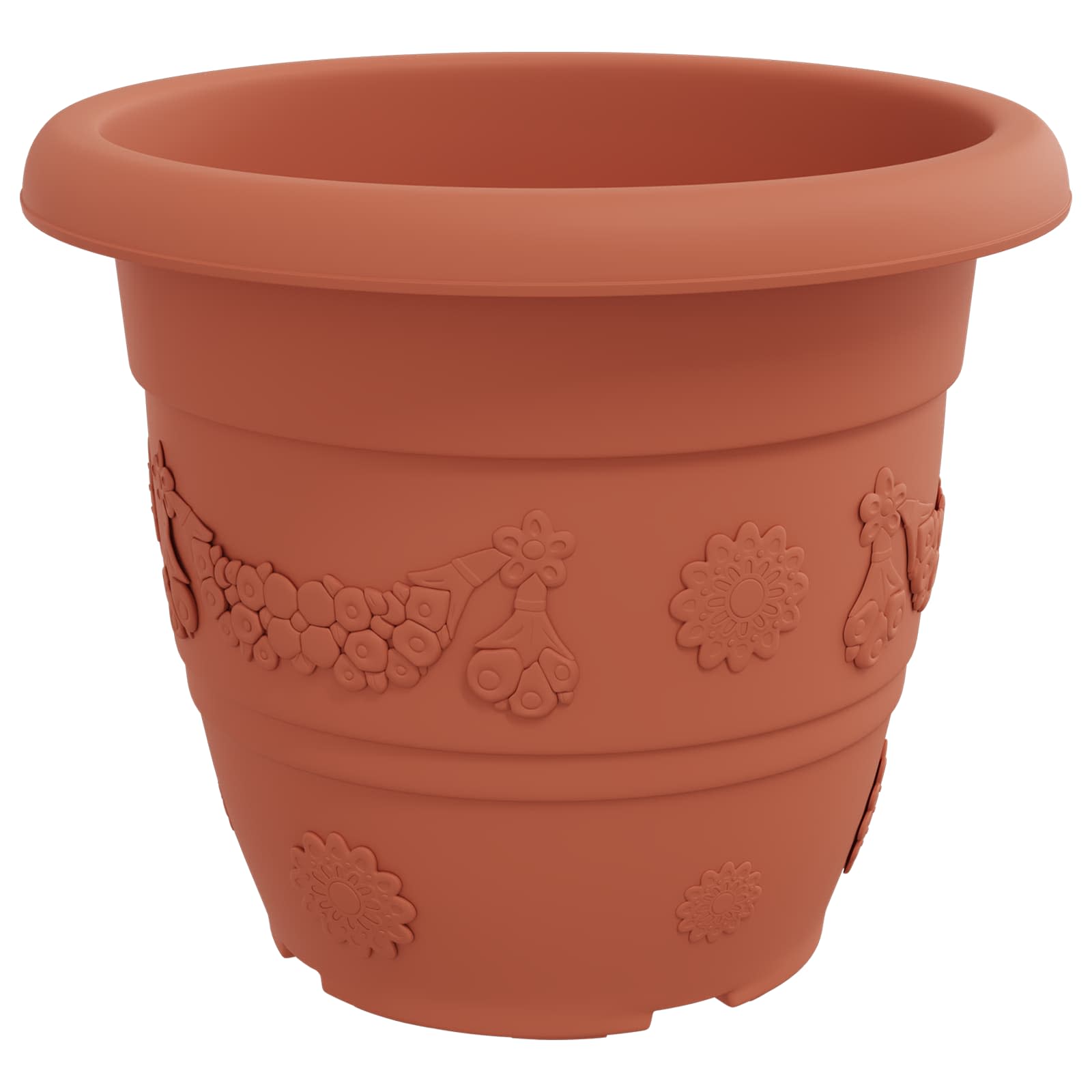 Augalų vazonai 6 vnt. Raudona plyta Ø 34 x 28 cm Plastmasė Augalų vazonai 6 vnt. Raudona plyta Ø 34 x 28 cm Plastmasė - Image 7