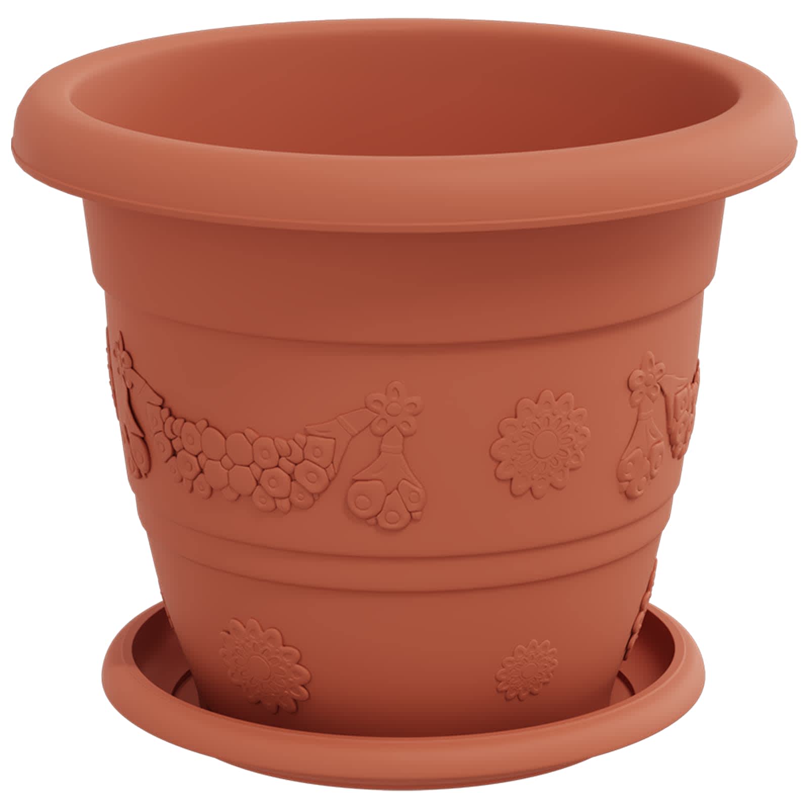Augalų vazonai 24 vnt. Raudona plyta Ø 22 x 18 cm Plastmasė Augalų vazonai 24 vnt. Raudona plyta Ø 22 x 18 cm Plastmasė - Image 6