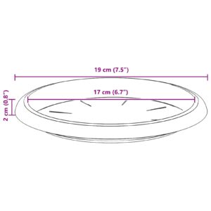 Augalų vazonai 24 vnt. Juoda Ø 26 x 21.5 cm Plastmasė