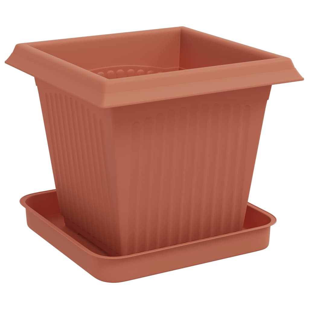 Augalų vazonai 6 vnt. Raudona plyta Plastmasė Augalų vazonai 6 vnt. Raudona plyta Plastmasė - Image 6