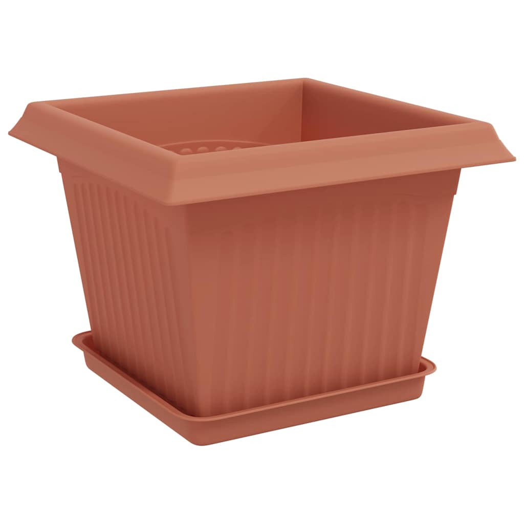 Augalų vazonai 6 vnt. Raudona plyta Plastmasė Augalų vazonai 6 vnt. Raudona plyta Plastmasė - Image 6