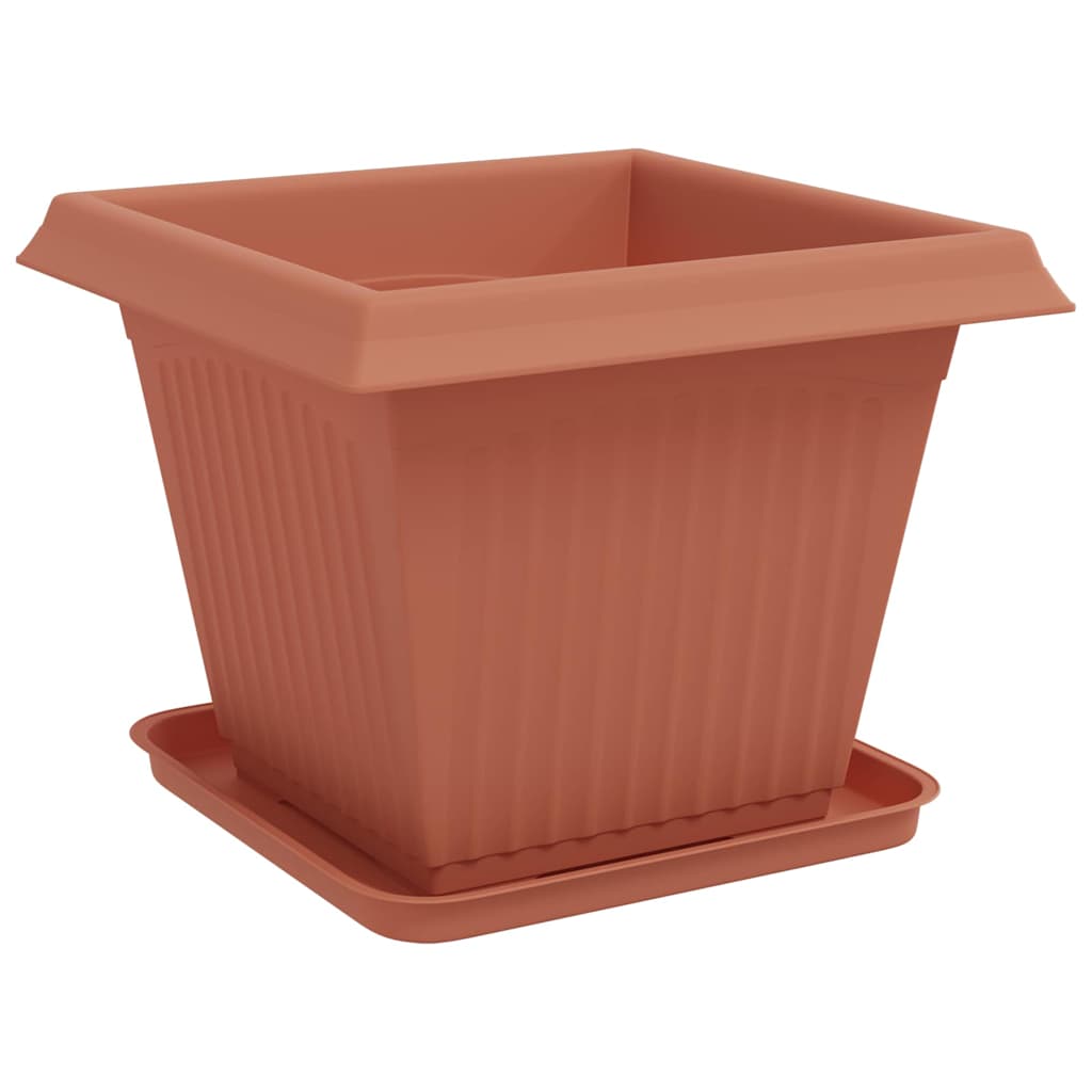 Augalų vazonai 6 vnt. Raudona plyta Plastmasė Augalų vazonai 6 vnt. Raudona plyta Plastmasė - Image 6