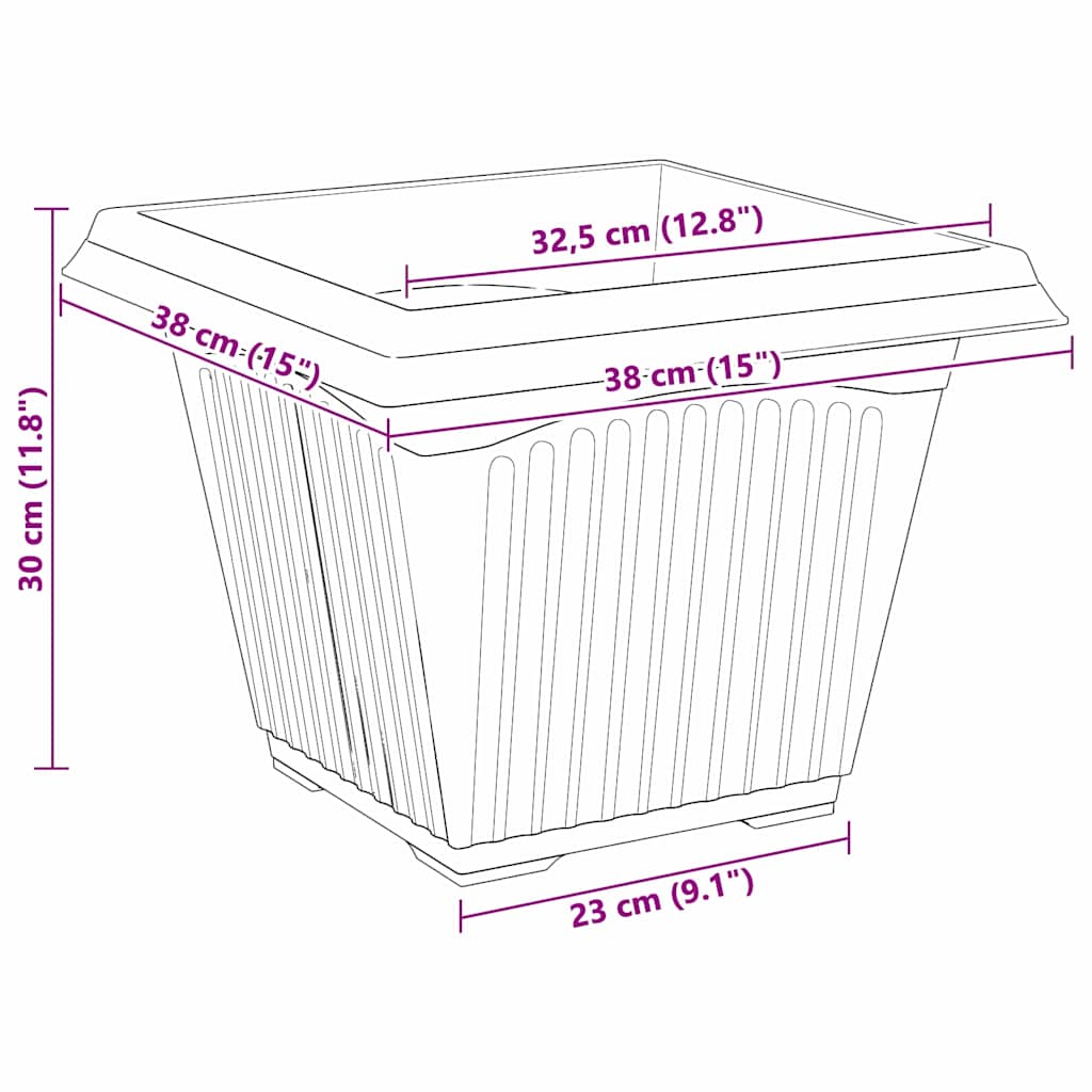 Augalų vazonai 6 vnt. Raudona plyta Plastmasė Augalų vazonai 6 vnt. Raudona plyta Plastmasė - Image 12