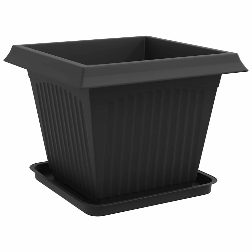 Augalų vazonai 6 vnt. Juoda Plastmasė Augalų vazonai 6 vnt. Juoda Plastmasė - Image 6