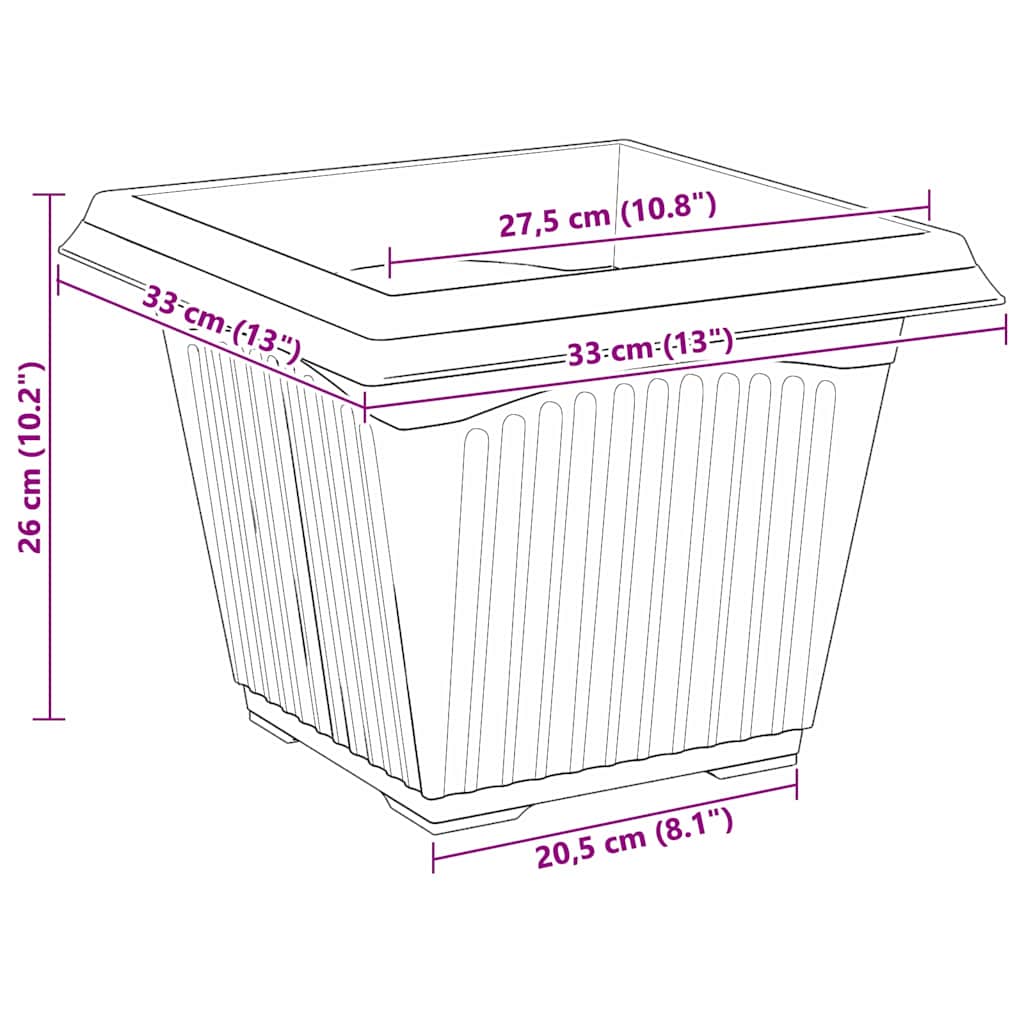 Augalų vazonai 24 vnt. Juoda Plastmasė Augalų vazonai 24 vnt. Juoda Plastmasė - Image 12