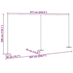 Vestuvinis Arklys Auksinė 657 x 35 x 300 cm Plienas