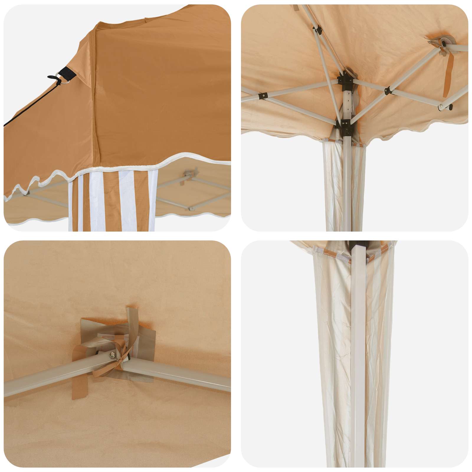 Pop-up šventinis palapinė 195 x 195 x 245 cm Smėlio Pop-up šventinis palapinė 195 x 195 x 245 cm Smėlio - Image 10