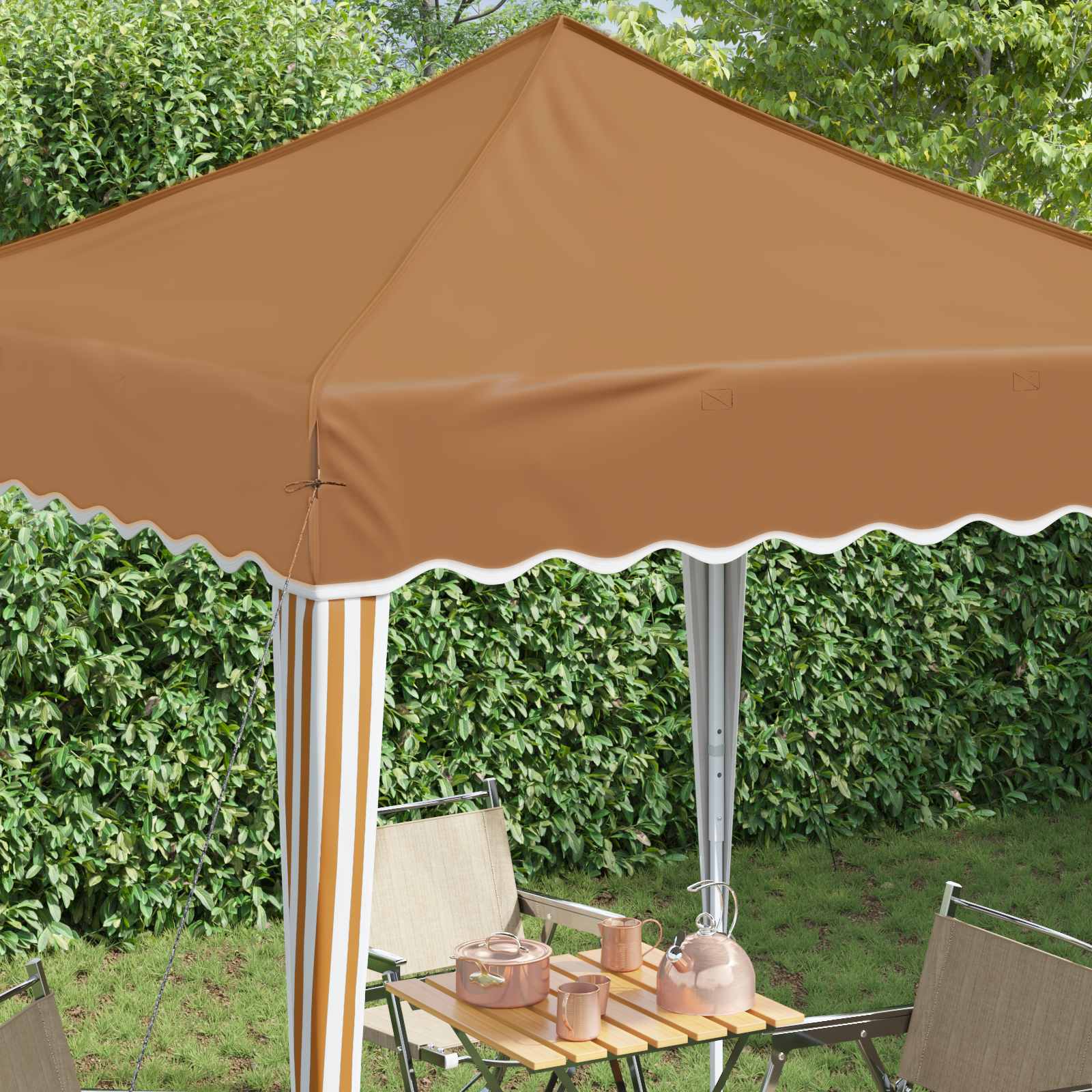 Pop-up šventinis palapinė 195 x 195 x 245 cm Smėlio Pop-up šventinis palapinė 195 x 195 x 245 cm Smėlio - Image 5